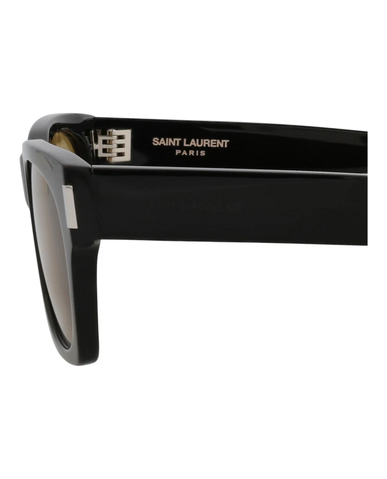 Gafas Saint Laurent Unisex Cuadradas/Rectangulares Negras Amarillas Moda Diseñador Foto 4 de 4