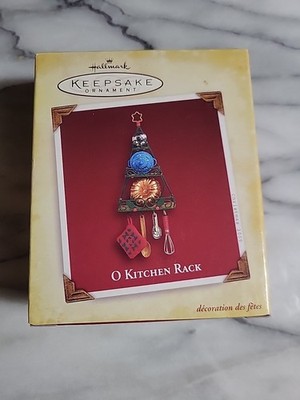 Hallmark Keepsake Christmas Ornament O Kitchen Rack Cooking Tools New 2005