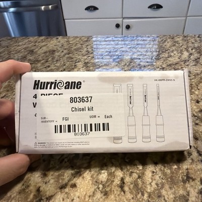 Hurricane 4 Piece Wood Chisel Set 1  3/4  1/2  1/4  Brand New Free Shipping