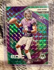 2025 Panini Mosaic Lamar Jackson Epic Performers Prizm #3 Ravens Football