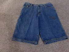 Rocawear Shorts Mens 42 Blue Denim Baggy Hip Hop Jean Carpenter Embroidered Logo