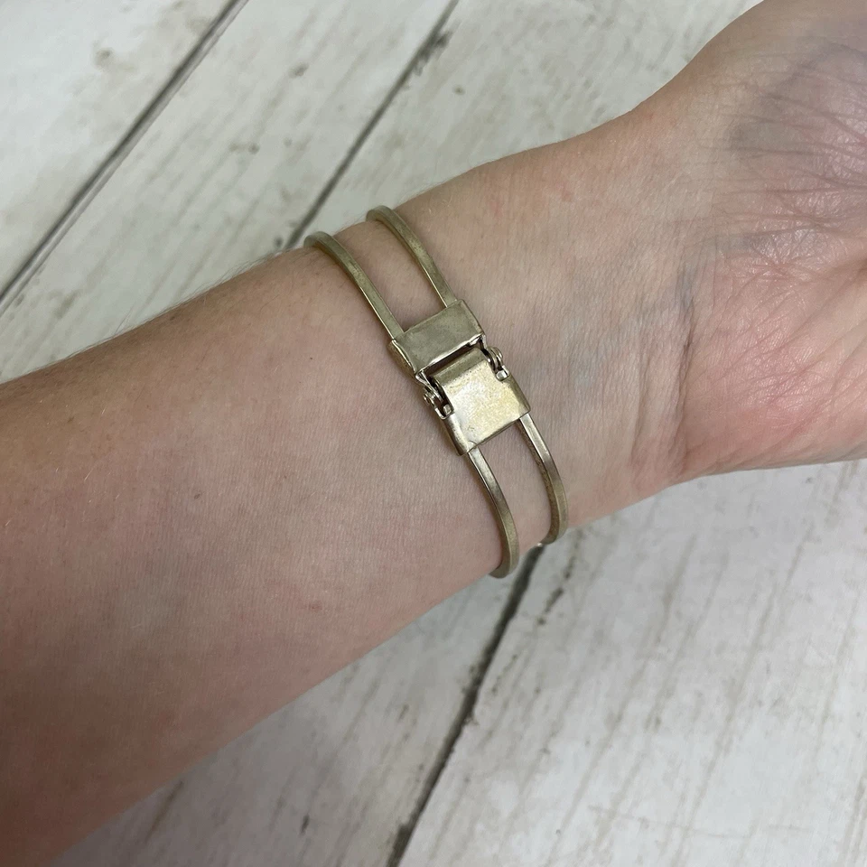 Pulsera Brazalete Flor Declaración Esmalte Turquesa Imitación Perla Centro Tono Plata Foto 3 de 4