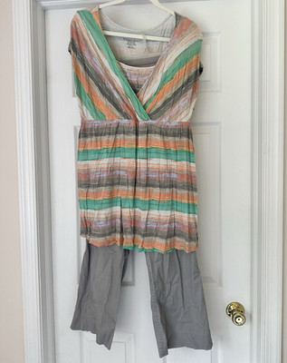 OUTFIT Liz Lange Maternity Nursing Friendly Top XL + Motherhood Maternity Pants