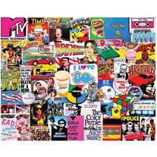 Retro 1980s Collage 1000 Piece Puzzle - Perfect for Relaxation and Bonding