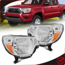 Headlights Assembly For Toyota Tacoma 2012-2015 Chrome Housing Pair