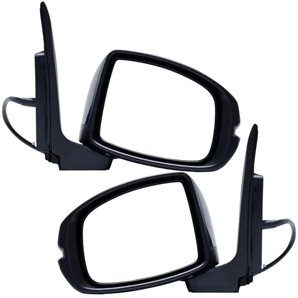 Par de espejos retrovisores laterales LR negros eléctricos 5 cables para Honda City GM6 sedán 2014-16 Foto 3 de 4