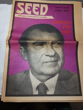 Seed Chicago Underground newspaper 1973 Nixon...