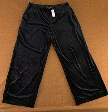 Gap Womens Size Large Black Pull-On Velour Wide-Leg Pants NWT