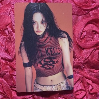 Ningning AESPA Dirty Work KPOP Idol Goddess Photo Card Hot Red Girl