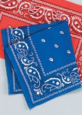 Wild West Cowboy Blue Bandana Neckerchief
