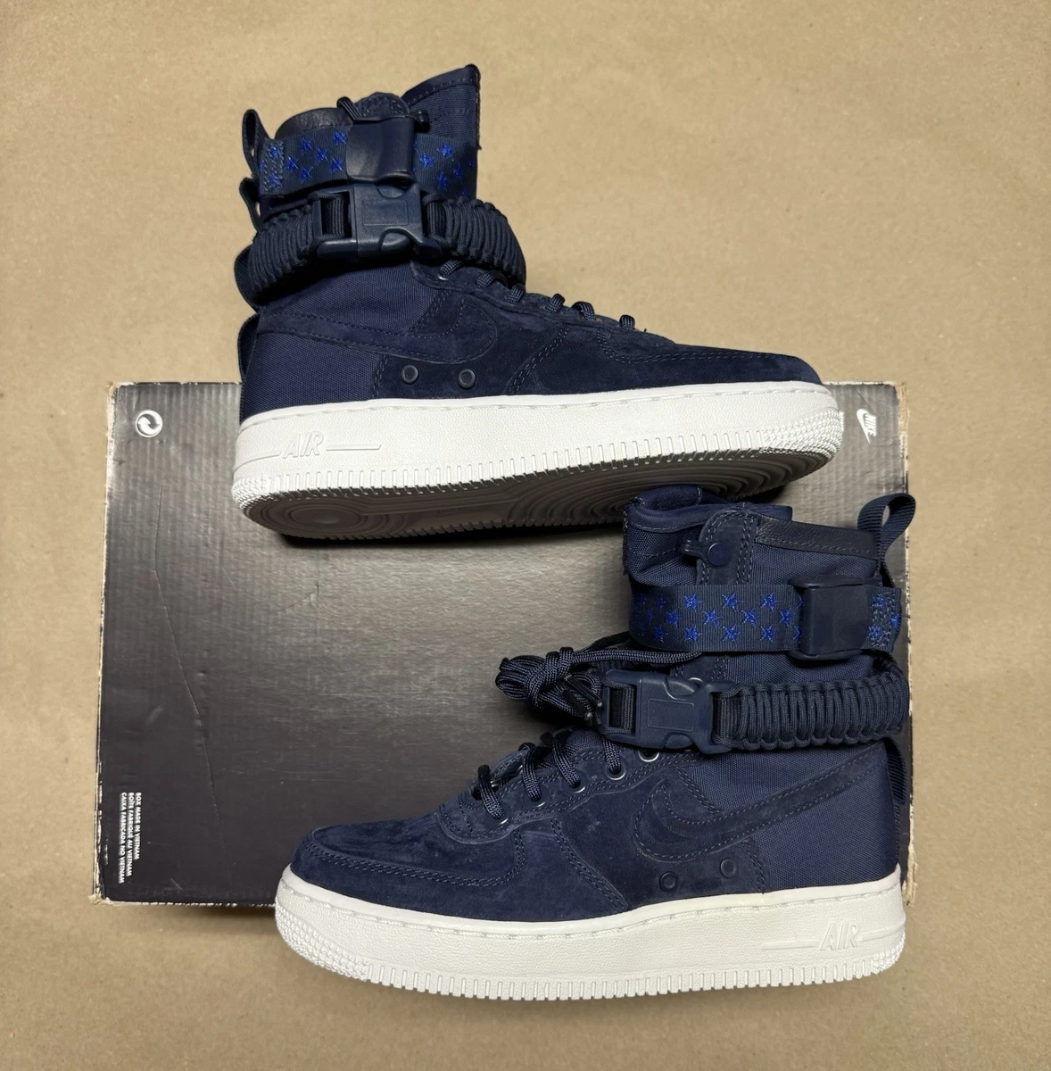 Nike Air Force 1 High White Midnight Navy W for sale | eBay