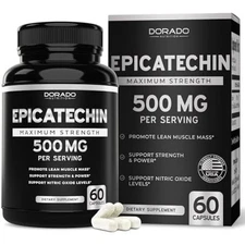 Epicatechin Extract 500mg per - 60 Capsules - Supports Lean Muscle Nitric Oxide