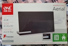 One For All Amplified Indoor Digital Antenna - Black - 48 dB Gain SV9480