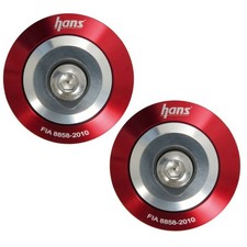 HANS POST Casco di Ancoraggio CLIPS VITE FIA Colore Rosso Collare Dispositivo
