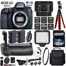 Canon EOS 6D Mark II DSLR Camera With 50mm 1.8 STM Lens  Professional Battery