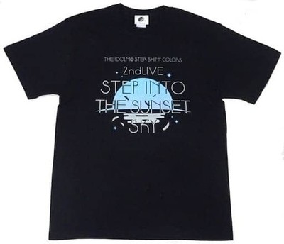 Idolmaster Shiny Colors 2nd Live Step Into Sunset Sky Event Logo T-Shirt Black S