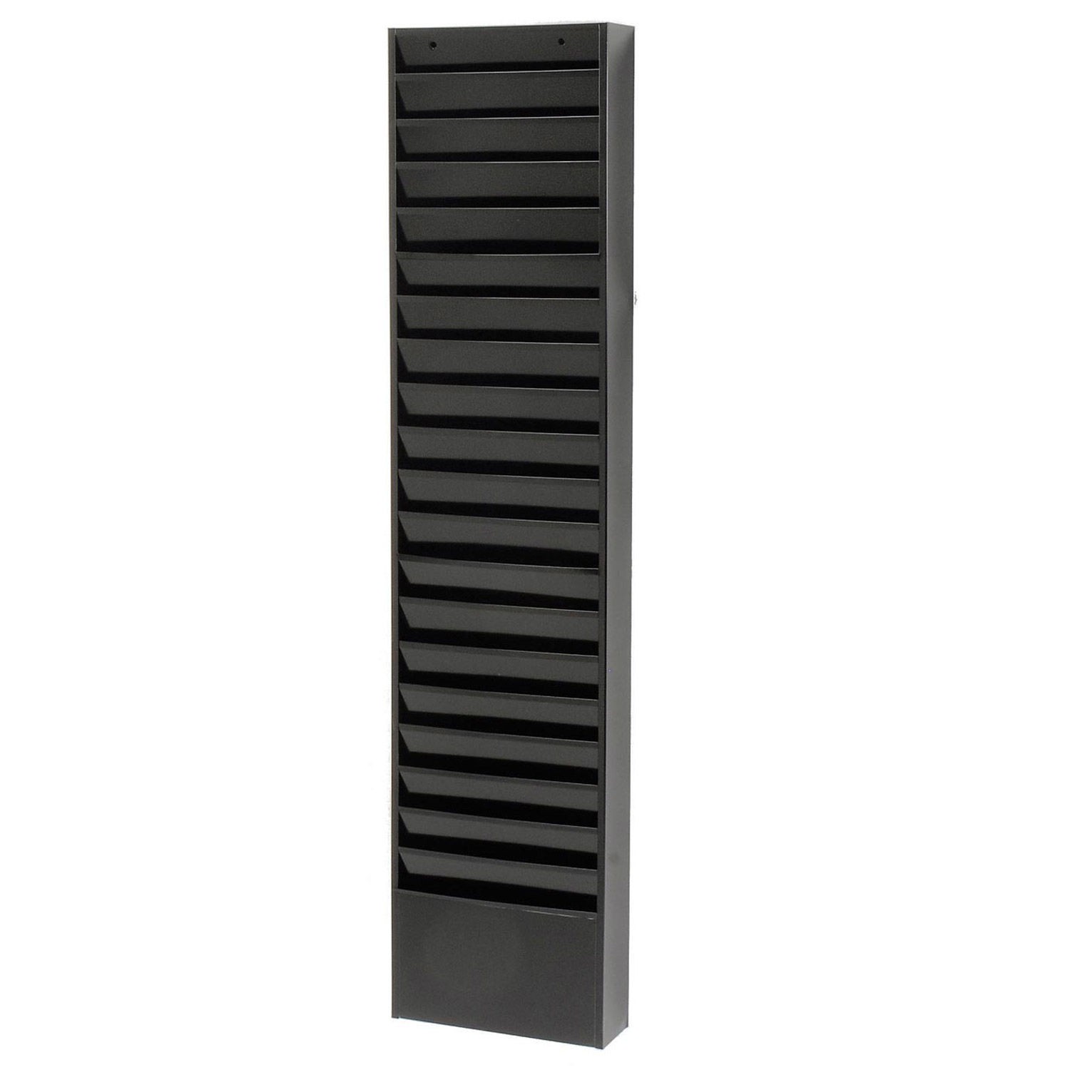 Medical Chart Hanging Wall File Holder 20 Pockets Black