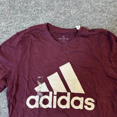 Adidas T-Shirt Mens Size M Maroon Graphic Logo Amplifier Tee New With Tags