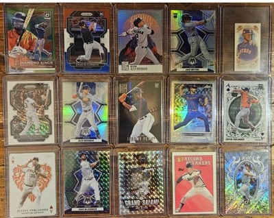 Lot Of 15 Houston Astros Baseball Cards, Rookies, Inserts, Parallels, Prizms