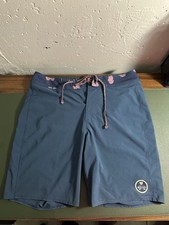 Patagonia Hydropeak Boardshorts Men's 28 Blue Swim Trunks Unlined Beach Pool