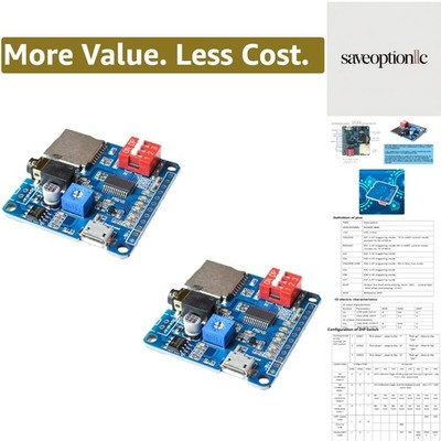 2Pcs Voice Playback Module MP3 Trigger Player Board SD/TF Card for Arduino