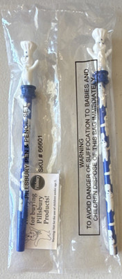 Pillsbury Doughboy Collectible Pencil Set of 2 Blue White Design Pencils
