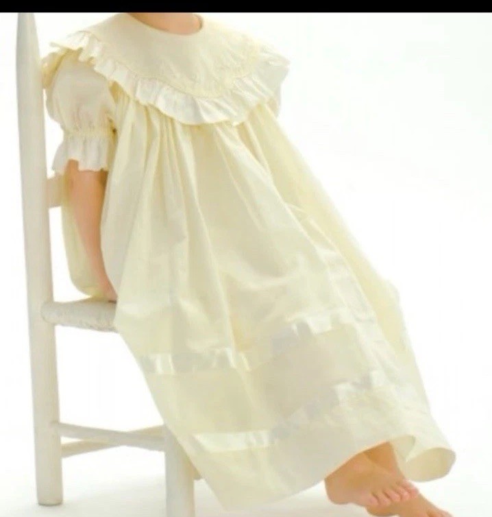 Strasburg Heirloom Collection Girl’s Pale Yellow Cotton Dress Sz 6