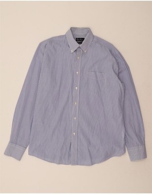 DACK'S Herren Regular Fit Hemd mittelblau Nadelstreifen DN02