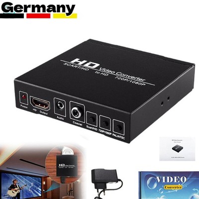 SCART zu HDMI 1080P RGB HD Video Audio Digital Converter Scaler Upscaler Adapter
