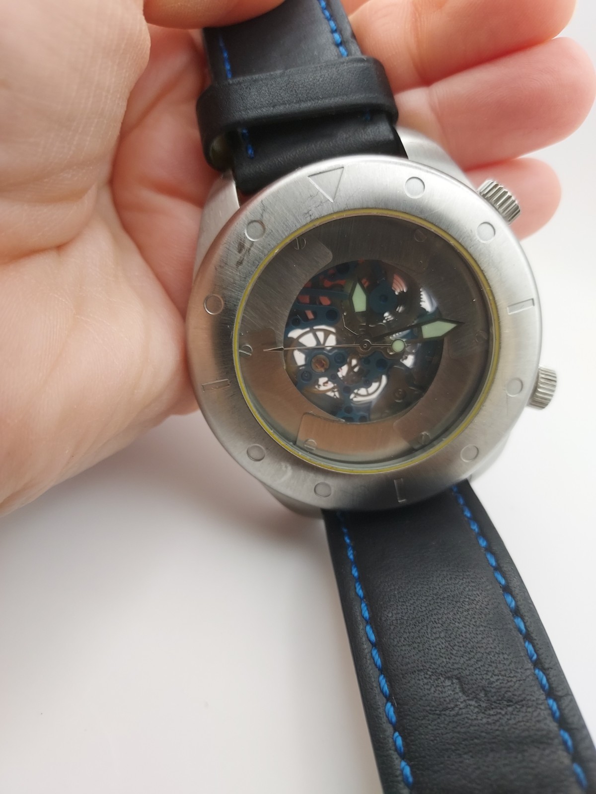 ANDROID Men's Skeleton Automatic Watch, Leather S… - image 5