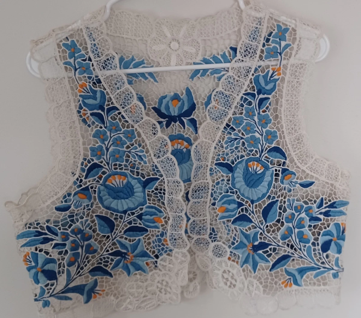 ÖNDER Vest Waistcoat Sz 3 Boho Ethnic Print Wool Look Lined