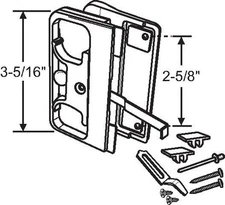 Metal Industries Black Patio Door Screen Handle 14-64