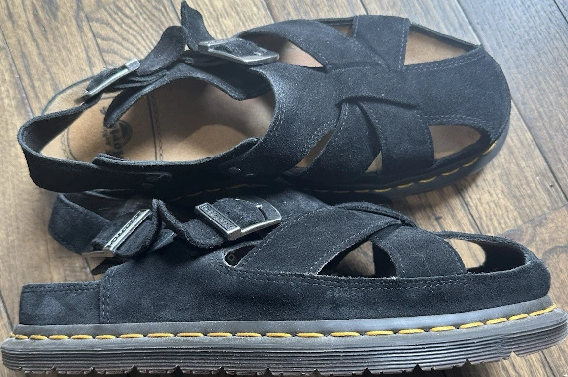 Dr. Martens arc black mono sandals Leather fisherman unisex sizing men\'s size 11 8092 Mono Leather Fisherman Sandals in Black | Dr. Martens main image 2