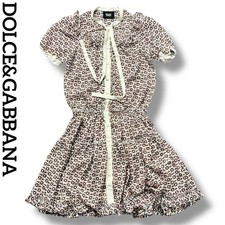 Dolce & Gabbana Dress Excellent Condition Silk Chiffon Ruffle Long 36