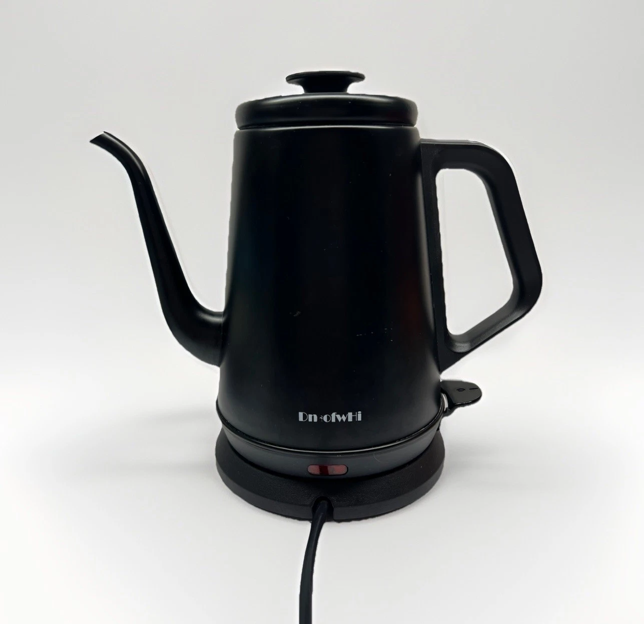 DmofwHi Gooseneck Electric Tea Kettle, 1.0L Matte Black Stainless Steel - 1000W