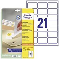 630Er Multipack Avery-Zweckform L6023REV-25 Universal-Etiketten 63.5 X 38.1 Mm