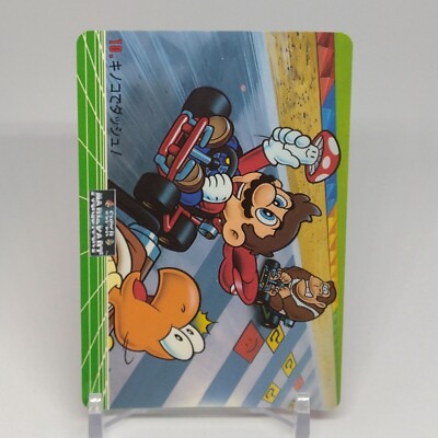 Super Mario Kart Trading Card No.10 Banpresto Nintendo Super
