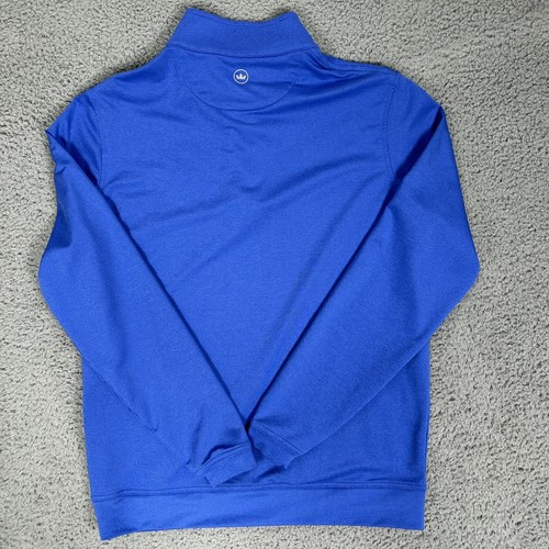 Peter Millar Wicking 1/4 Zip Golf Camicia Uomo XL Blu Manica Lunga Performance - Foto 6 di 6