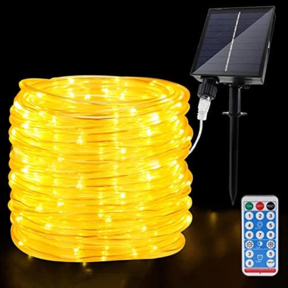 JIMACRO Luci LED Solari Esterno Giardino, Luci a Corda Impermeabili IP65 12m 100