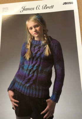 James C. Brett Mädchen klobiges Strickmuster JB050
