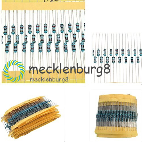 NEW 400/600PCS 30 Values 1/4W 1% Metal Film Resistors Resistance Assortment Kit - Bild 5 von 13