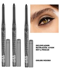 Avon Delineador Retractil Para Ojos Color Trend 0.24 g color negro set 3 piezas