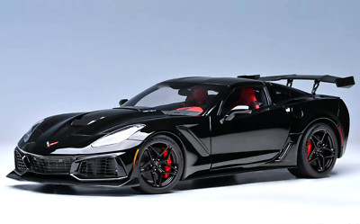 1/18 Chevrolet Corvette C7 ZR1 (Gloss Black) 2019 Model Car By