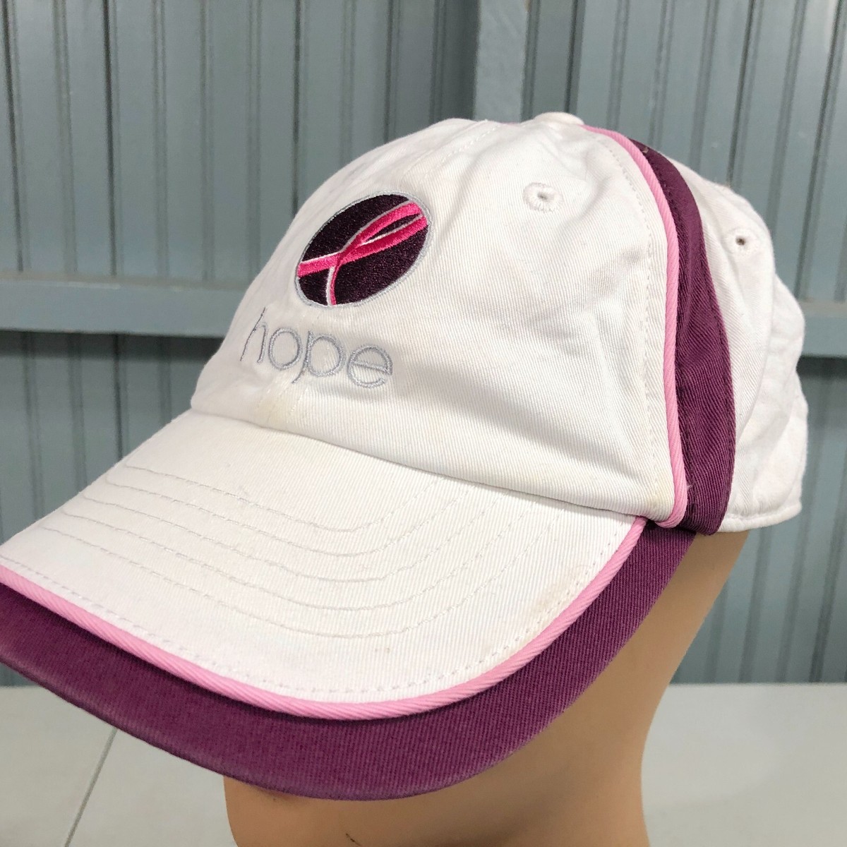 Wilson Pink Cancer Ribbon Hope Strapback Baseball Cap Hat | eBay display picture 1