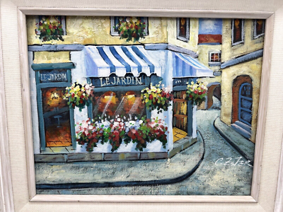 Jean Beraud、Scene de Bistro、希少画集より、新品額装付 Original Acrylic on Canvas Framed Painting by C Ester - Bistro
