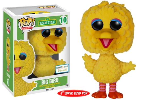 Funko POP! Super Sesame Street Big Bird #10 Flocked Poplife Exclusive 6 Inch 6”