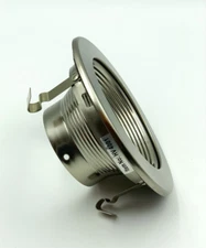 6 Pack,4 inch Recesscd Can Light Satin Nickel Metal Step Baffle Trim, 44001SN