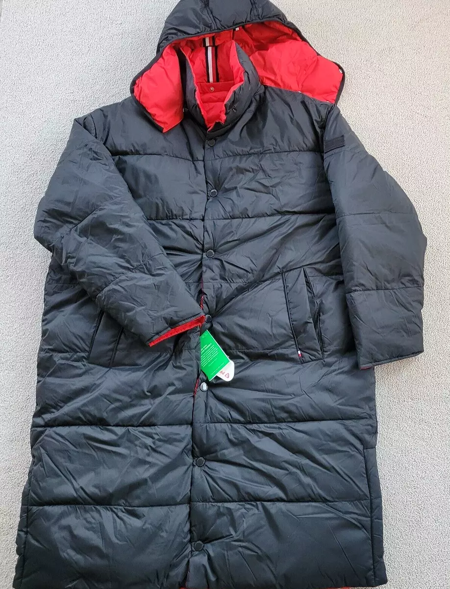 Tommy Hilfiger Essential Mens Reversible Puffer Long Jacket Black/ Coat M | eBay