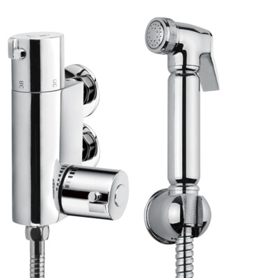 Duschset Bidet WC Thermostatventil mit Messing Chrom Dusche Muslim Brause