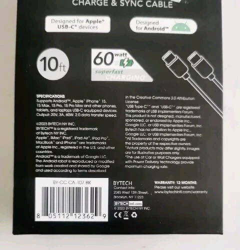 New Bytech Usb - C To Usb - C - Image 2 of 2